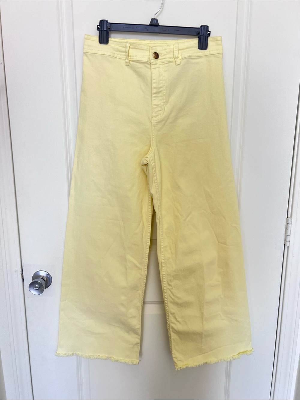 Billabong Wide-Leg Jeans in Pale Yellow